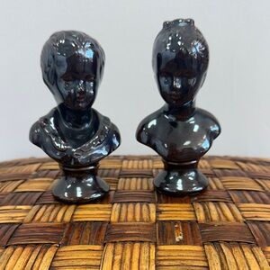 Black Ceramic Bust Figurines